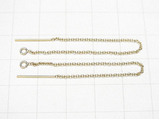 14KGF American Threader Earrings Cable 90mm 1pair