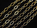 14KGF Diamond Shape Chain 5.2x2.9mm 10cm