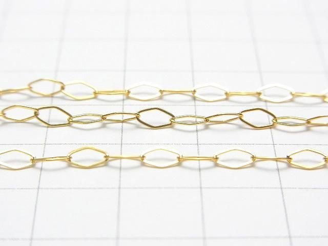 14KGF Diamond Shape Chain 5.2x2.9mm 10cm