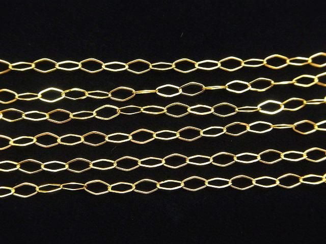 14KGF Diamond Shape Chain 5.2x2.9mm 10cm