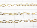 14KGF Diamond shape (long and short) chain 5.5x2.6mm 10cm