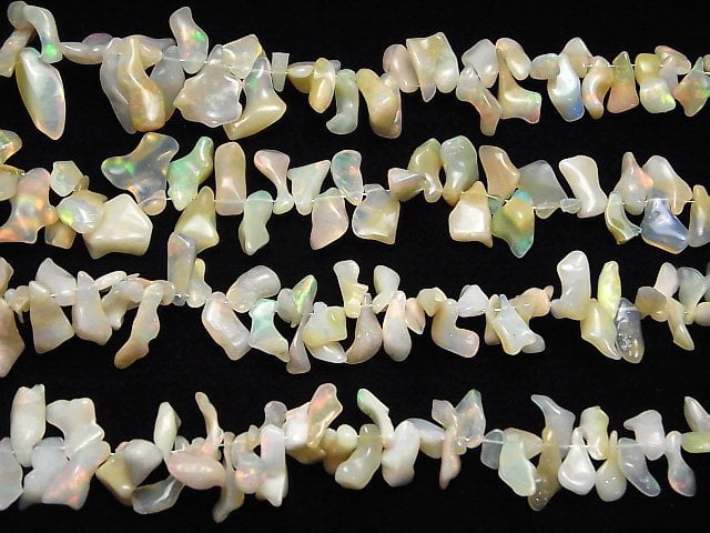 [Video] Ethiopia Opal AAA- Rough Nugget 1strand beads (aprx.15inch / 38cm)