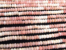 [Video]High Quality! Pink Opal AA++ Faceted Button Rondelle 1strand beads (aprx.12inch/29cm)