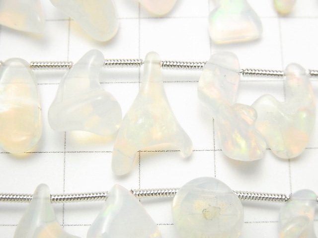 [Video] Ethiopia Opal AAA- Rough Nugget 1strand beads (aprx.7inch / 18cm)