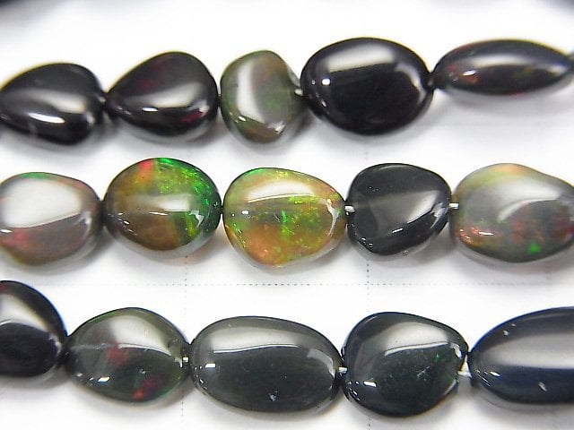 [Video] High Quality Black Opal AAA- Nugget half or 1strand beads (aprx.15inch / 38cm)