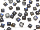 [Video]High Quality Black Labradorite AAA- Square Cabochon 4x4mm 10pcs