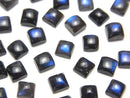 [Video]High Quality Black Labradorite AAA- Square Cabochon 5x5mm 10pcs