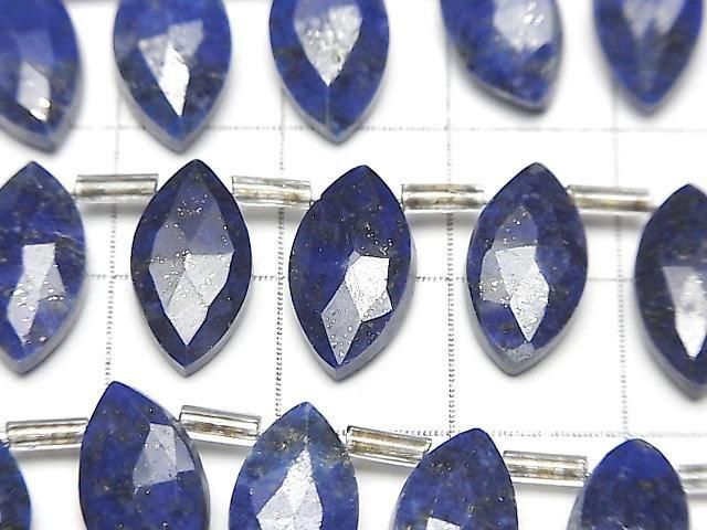 [Video] Lapislazuli AA++ Marquise Faceted Briolette 13x7mm half or 1strand (14pcs )