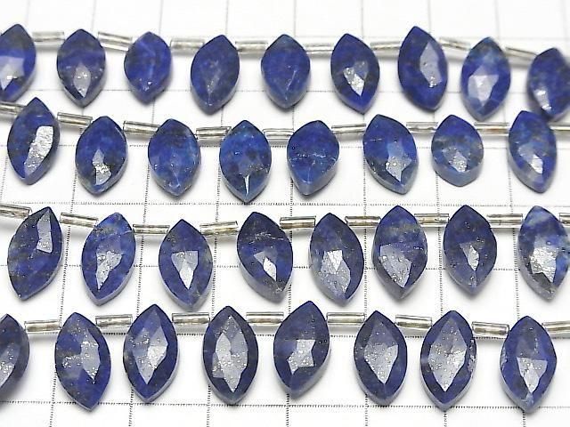 [Video] Lapislazuli AA++ Marquise Faceted Briolette 13x7mm half or 1strand (14pcs )