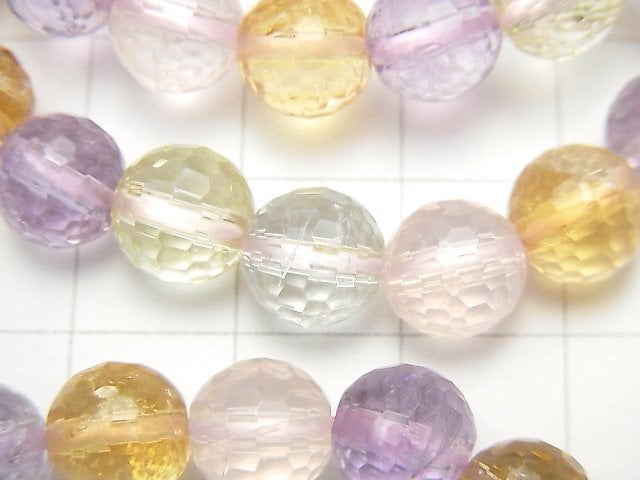 [Video] High Quality Mixed Stone AAA- 128Faceted Round 8mm Bracelet