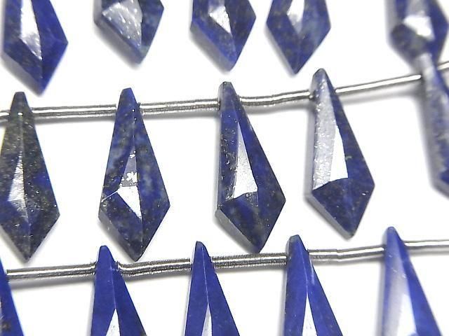 [Video] High Quality Lapislazuli AAA - Deformed Diamond Shape 15x6mm 1 Strand (8pcs)