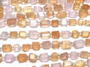 [Video]High Quality Imperial Topaz AAA- Faceted Nugget [Sherry color] 1strand beads (aprx.7inch/18cm)