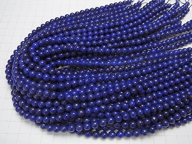 [Video] Lapis lazuli AAA Round 6mm 1/4 or 1strand beads (aprx.15inch / 38cm)