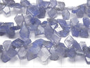 [Video] High Quality Tanzanite AA++ Rough Slice Faceted 1strand beads (aprx.7inch / 17cm)