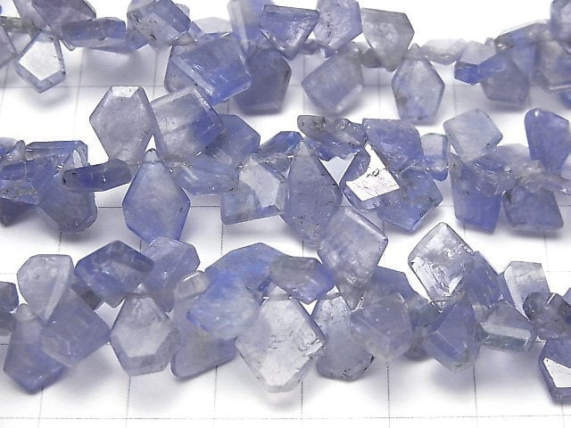 [Video] High Quality Tanzanite AA++ Rough Slice Faceted 1strand beads (aprx.7inch / 17cm)