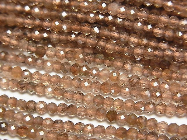 Andalusite, Faceted Round Gemstone Beads