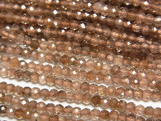 Andalusite, Faceted Round Gemstone Beads