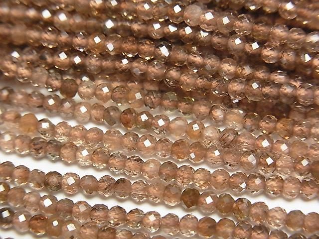 [Video]High Quality! Andalusite AAA Semi-Faceted Round 2.5mm half or 1strand beads (aprx.12inch/30cm)