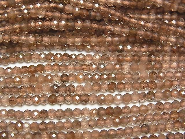 [Video]High Quality! Andalusite AAA Semi-Faceted Round 2.5mm half or 1strand beads (aprx.12inch/30cm)