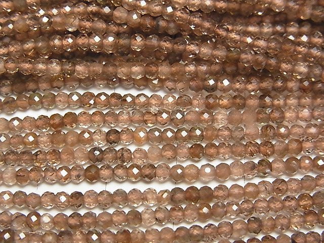 [Video] High Quality! Andalusite AAA Semi Faceted Round 2-2.5mm 1strand beads (aprx.12inch / 30cm)