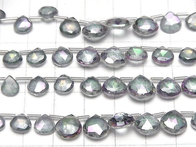 [Video] High Quality Mystic Topaz AAA Chestnut Faceted Briolette 1-strand beads (approx. 7 inches/18 cm)