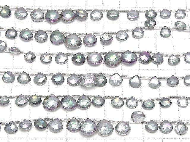 [Video] High Quality Mystic Topaz AAA Chestnut Faceted Briolette 1-strand beads (approx. 7 inches/18 cm)