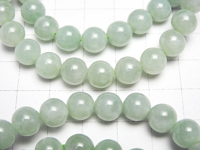 [Video] Pastel Green! Burma Jadeite AAA Round 8mm Bracelet