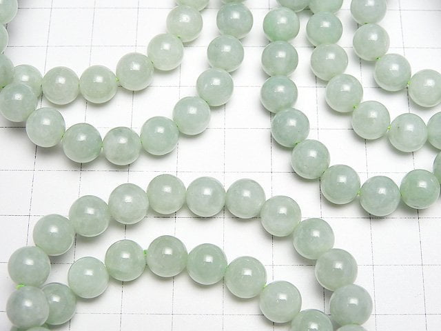 [Video] Pastel Green! Burma Jadeite AAA Round 8mm Bracelet