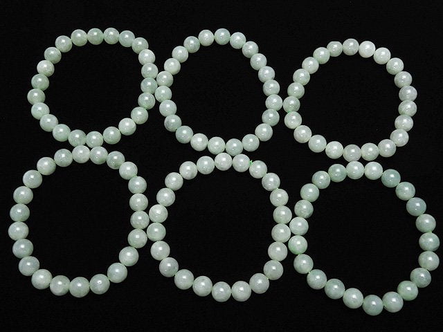 [Video] Pastel Green! Burma Jadeite AAA Round 8mm Bracelet