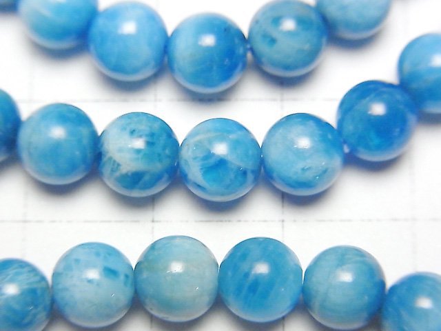 [Video] Madagascar Blue Apatite AA+ Round 6mm Bracelet