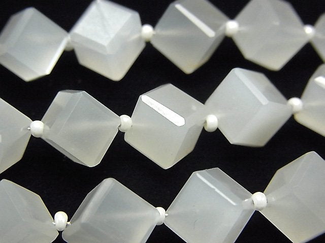 Cube, Moonstone Gemstone Beads