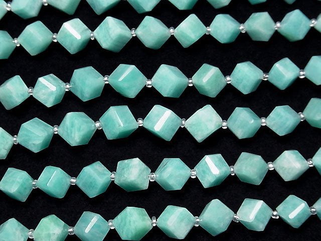 [Video] Amazonite AA++ Dice Shape 1strand (13pcs)