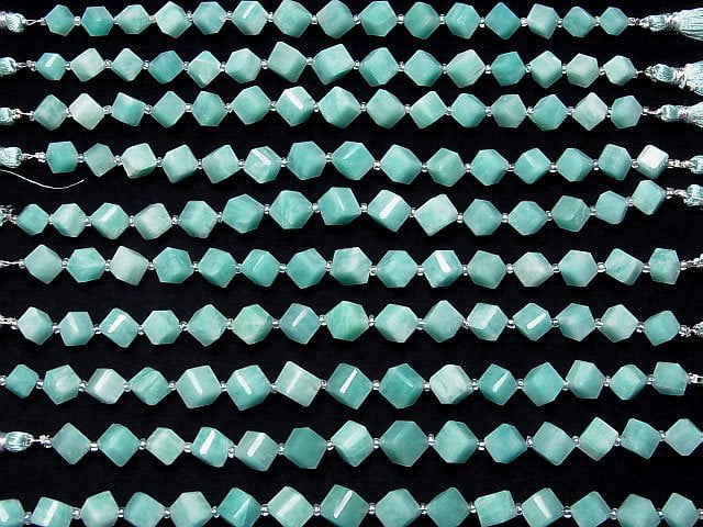 [Video] Amazonite AA++ Dice Shape 1strand (13pcs)