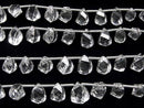 [Video]High Quality Crystal AAA Drop 4Faceted Twist Faceted Briolette 1strand beads (aprx.7inch/18cm)