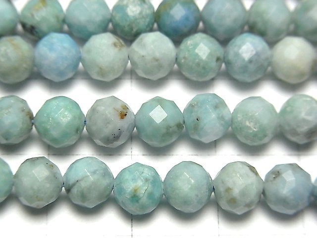 [Video] High Quality! Blue Opal Faceted Round 6mm 1strand beads (aprx.15inch / 36cm)