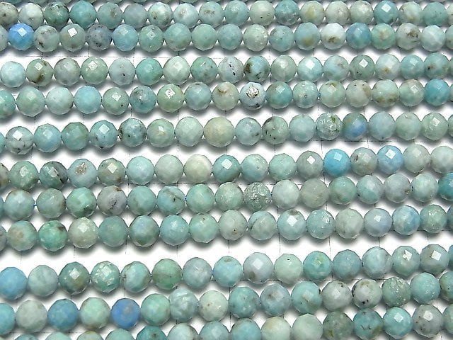 [Video] High Quality! Blue Opal Faceted Round 6mm 1strand beads (aprx.15inch / 36cm)