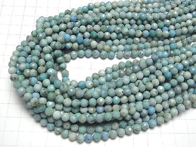 [Video] High Quality! Blue Opal Faceted Round 6mm 1strand beads (aprx.15inch / 36cm)