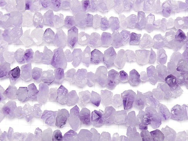 [Video]Amethyst Point Rough Rock Nugget 1strand beads (aprx.14inch/35cm)