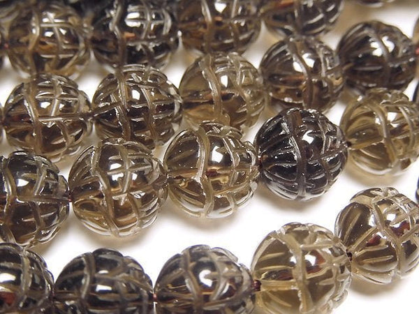 Carving, Smoky Quartz Gemstone Beads