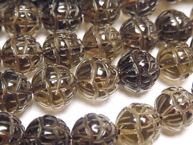 Carving, Smoky Quartz Gemstone Beads