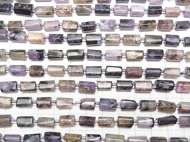 [Video]Charoite AA++ Rough Tube -Faceted Nugget half or 1strand beads (aprx.15inch/38cm)