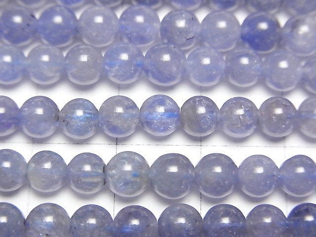 [Video] Tanzanite AA++ Round 5mm half or 1strand beads (aprx.15inch / 38cm)