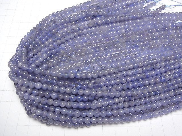 [Video] Tanzanite AA++ Round 5mm half or 1strand beads (aprx.15inch / 38cm)