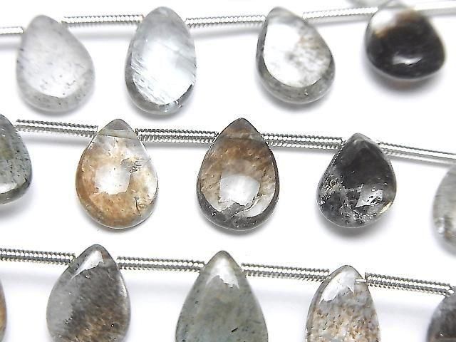 [Video] High Quality Moss Aquamarine AA++ Pear Shape (Smooth) Half or 1 Strand (14pcs)