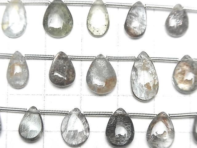 [Video] High Quality Moss Aquamarine AA++ Pear Shape (Smooth) Half or 1 Strand (14pcs)