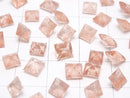 [Video] Natural Strawberry Quartz AAA- Loose stone Square Faceted 6x6mm 1pc