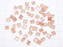 [Video] Natural Strawberry Quartz AAA- Loose stone Square Faceted 6x6mm 1pc