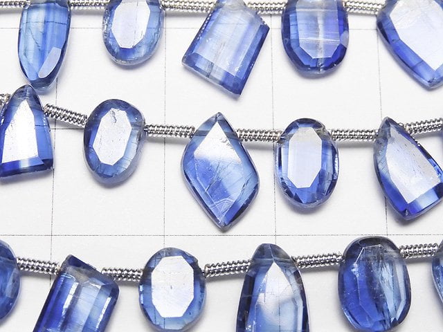 [Video] High Quality Kyanite AA++ Flat Fancy Shape Cut [Light Color] 1strand beads (aprx.7inch / 17cm)