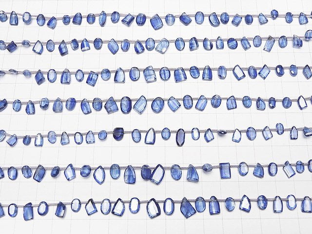 [Video] High Quality Kyanite AA++ Flat Fancy Shape Cut [Light Color] 1strand beads (aprx.7inch / 17cm)