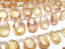 Faceted Briolette, Pear Shape, Topaz Gemstone Beads